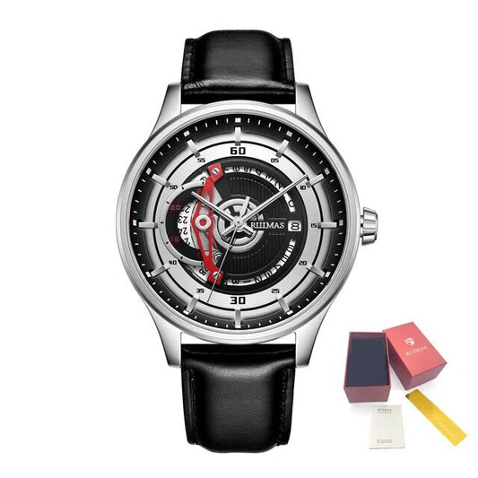 RUIMAS Mens Watches Luxury Fashion Sports Wristwatch Leather Strap Men's Army Military Watch Automatic Mechanical Man Clock 6786