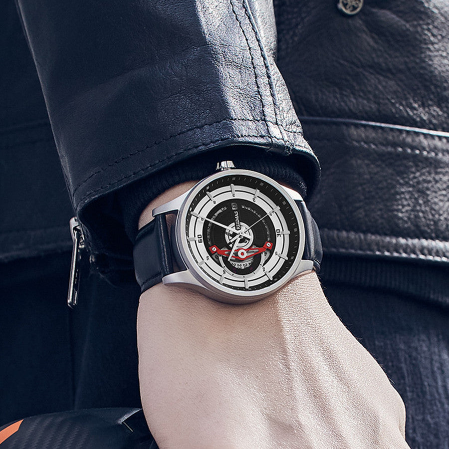 RUIMAS Mens Watches Luxury Fashion Sports Wristwatch Leather Strap Men's Army Military Watch Automatic Mechanical Man Clock 6786