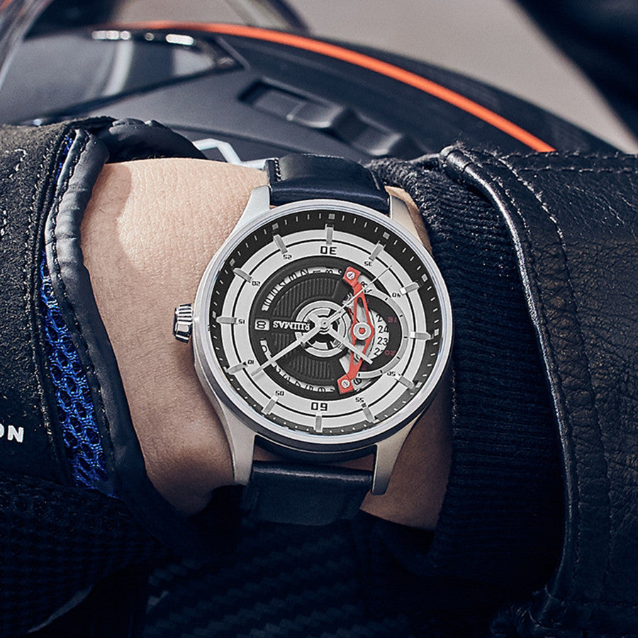 RUIMAS Mens Watches Luxury Fashion Sports Wristwatch Leather Strap Men's Army Military Watch Automatic Mechanical Man Clock 6786