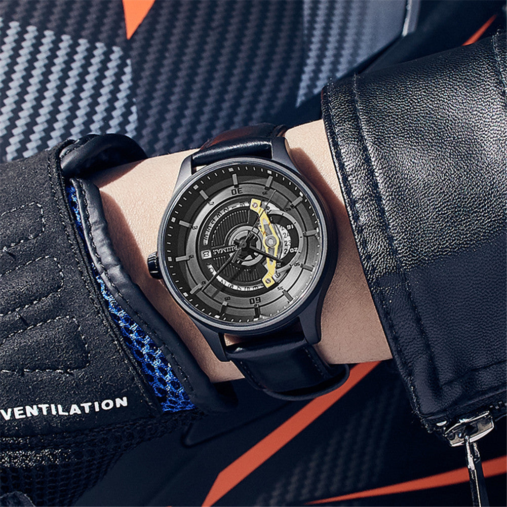 RUIMAS Mens Watches Luxury Fashion Sports Wristwatch Leather Strap Men's Army Military Watch Automatic Mechanical Man Clock 6786