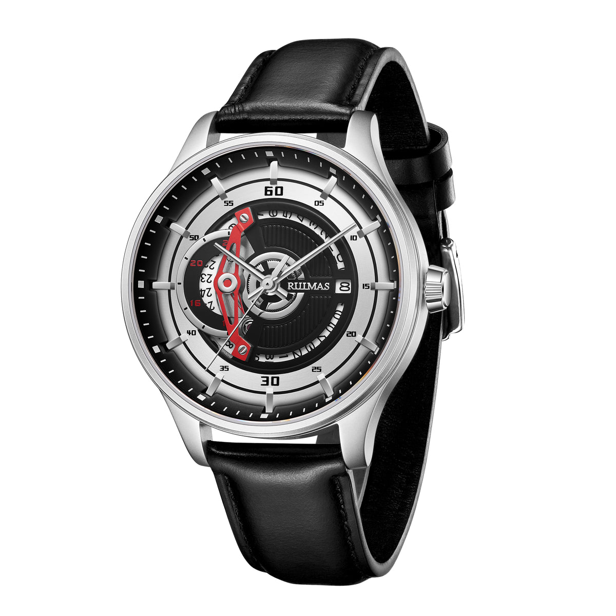 RUIMAS Mens Watches Luxury Fashion Sports Wristwatch Leather Strap Men's Army Military Watch Automatic Mechanical Man Clock 6786