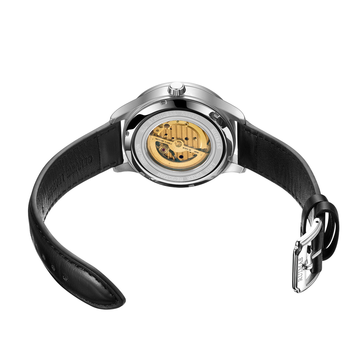 RUIMAS Mens Watches Luxury Fashion Sports Wristwatch Leather Strap Men's Army Military Watch Automatic Mechanical Man Clock 6786