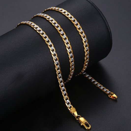 Gold Chain Necklace for Men Women Cuban Link Chains Mens Womens Necklaces Wholesale 2019 Fashion Men's Woman Jewelry