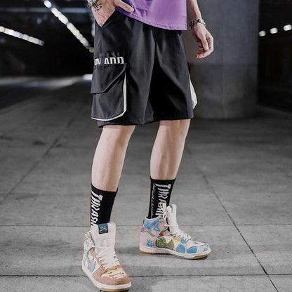 Streetwear Men's Shorts Knee Length Summer New Fashion Printed Hiphop Men Short Pants Mens Beach Pants Loose Leisure